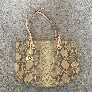Micheal Kors snakeskin tote